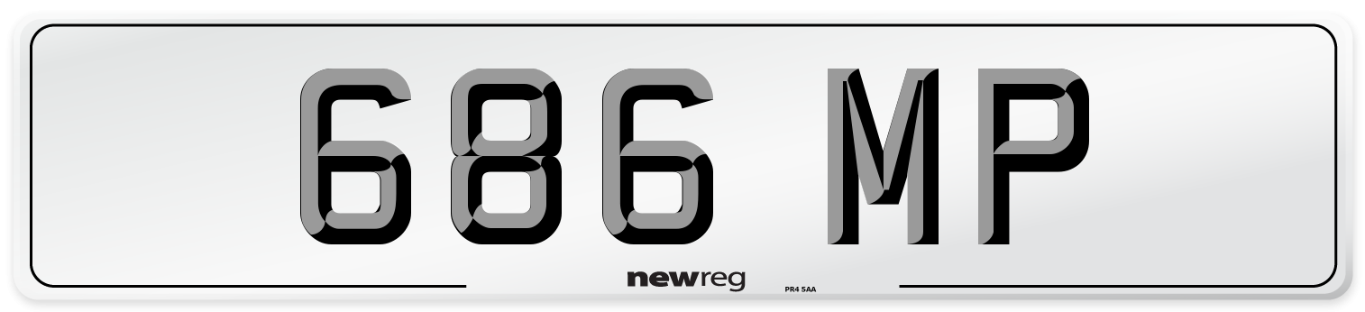 686 MP Number Plate from New Reg